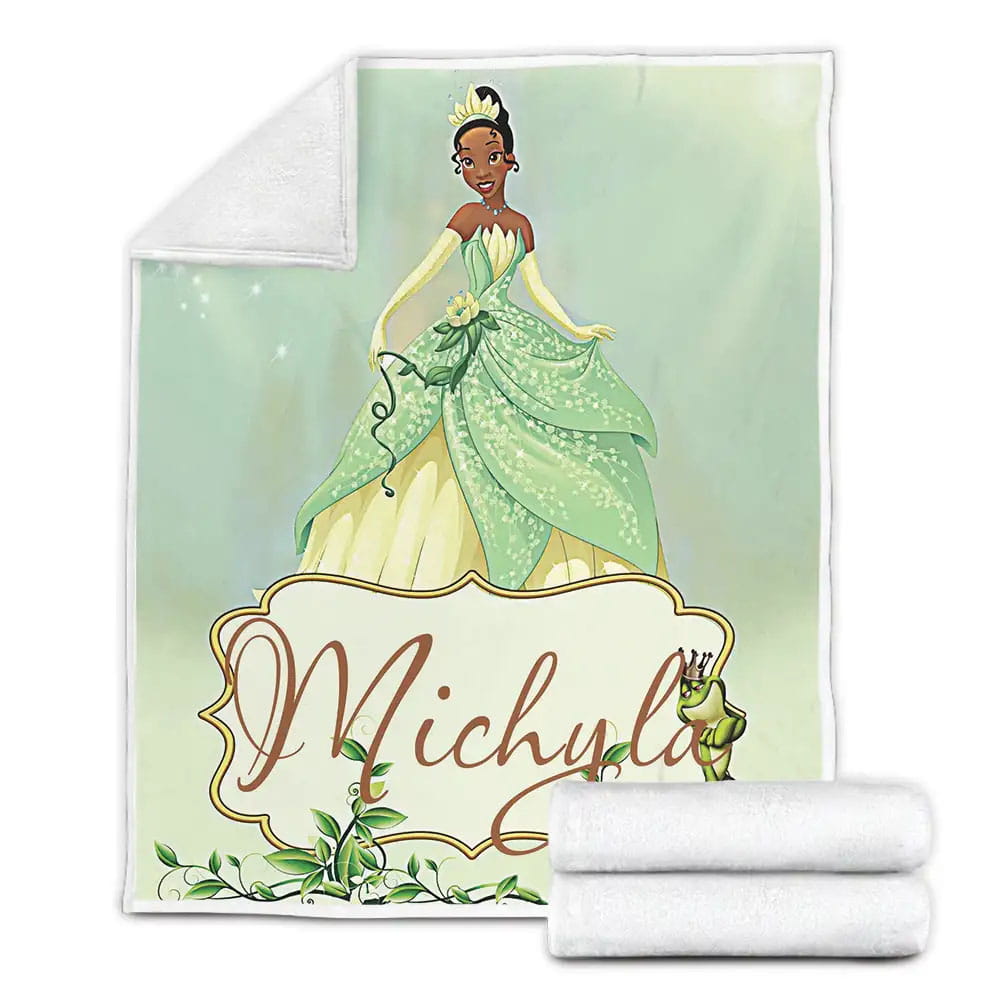 Disney Princess Tiana In Stunning Dress Fleece Blanket Gift For Wife Husband Besties