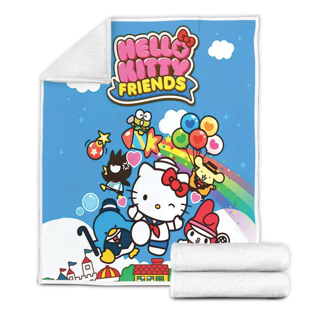 Hello Kitty And Friendss Fleece Blanket Gift For Christmas Thanksgiving Halloween