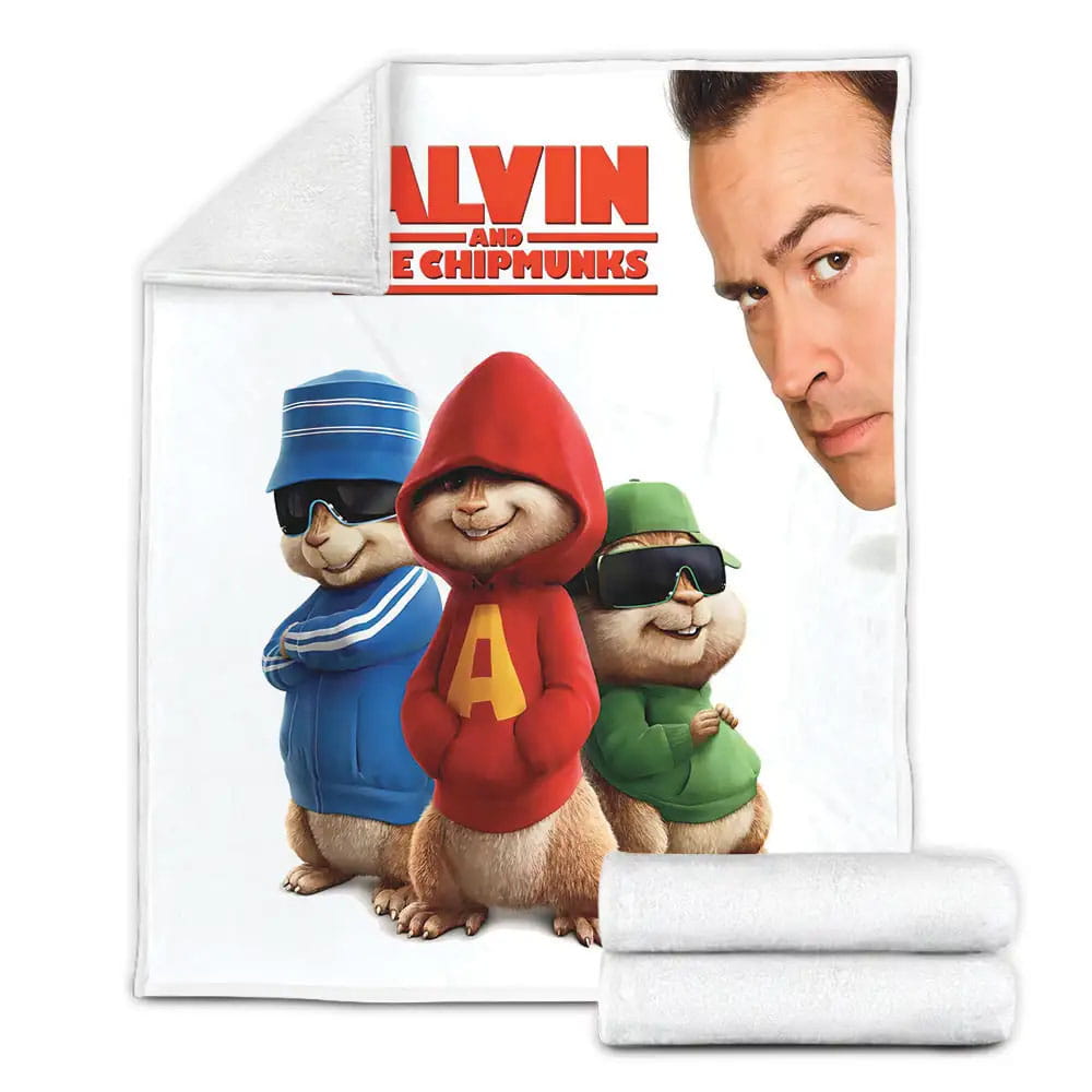 Alvin And The Chipmunks Chipmunks And Dave Poster Fleece Blanket Perfect 