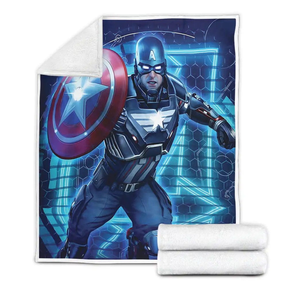 Avengers Captain America Fleece Blanket Gift For Christmas Thanksgiving Halloween