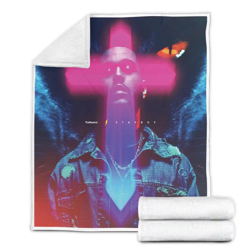The Weeknd Starboy Album Alternative Art Fleece Blanket Gift For Wife Husband Besties