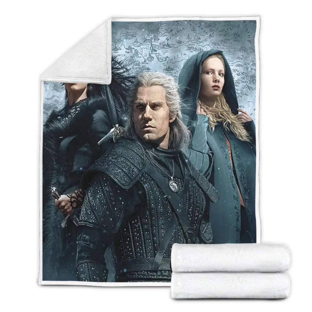 The Witcher Series Poster Fleece Blanket Gift For Christmas Thanksgiving Halloween
