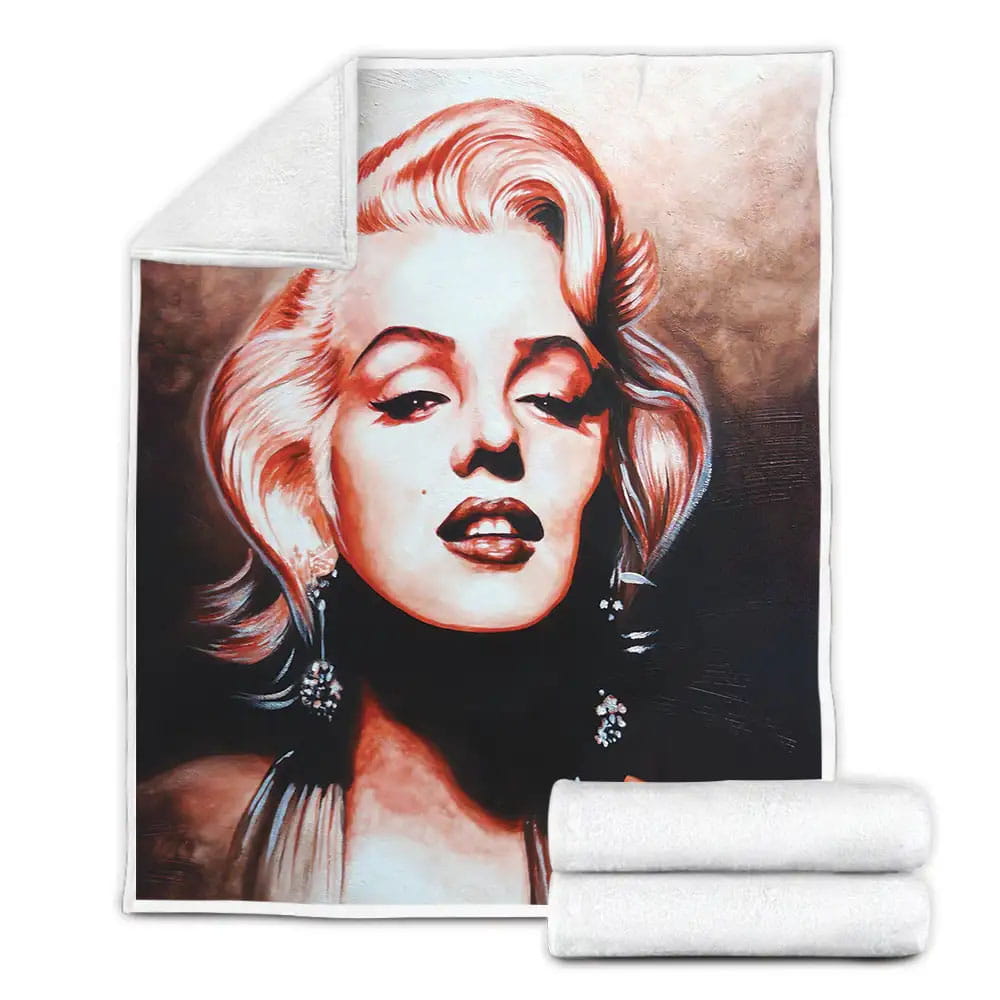 Marilyn Monroe Charming In Art Paintings Fleece Blanket Gift For Wife Husband Besties