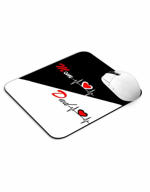 Allleftout Mom Dad Heartbeat Mouse Pad