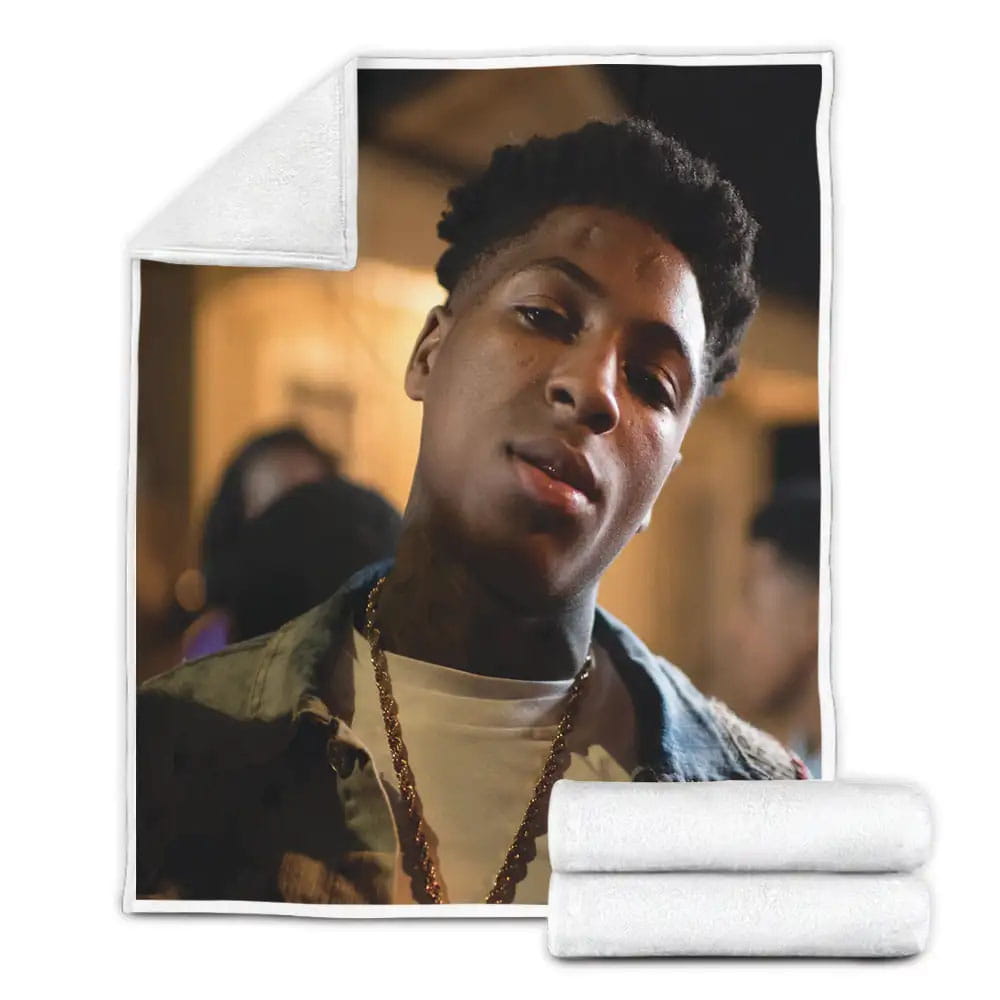 Famous Rapper Youngboy Never Broke Again Fleece Blanket Gift For Wife Husband Besties
