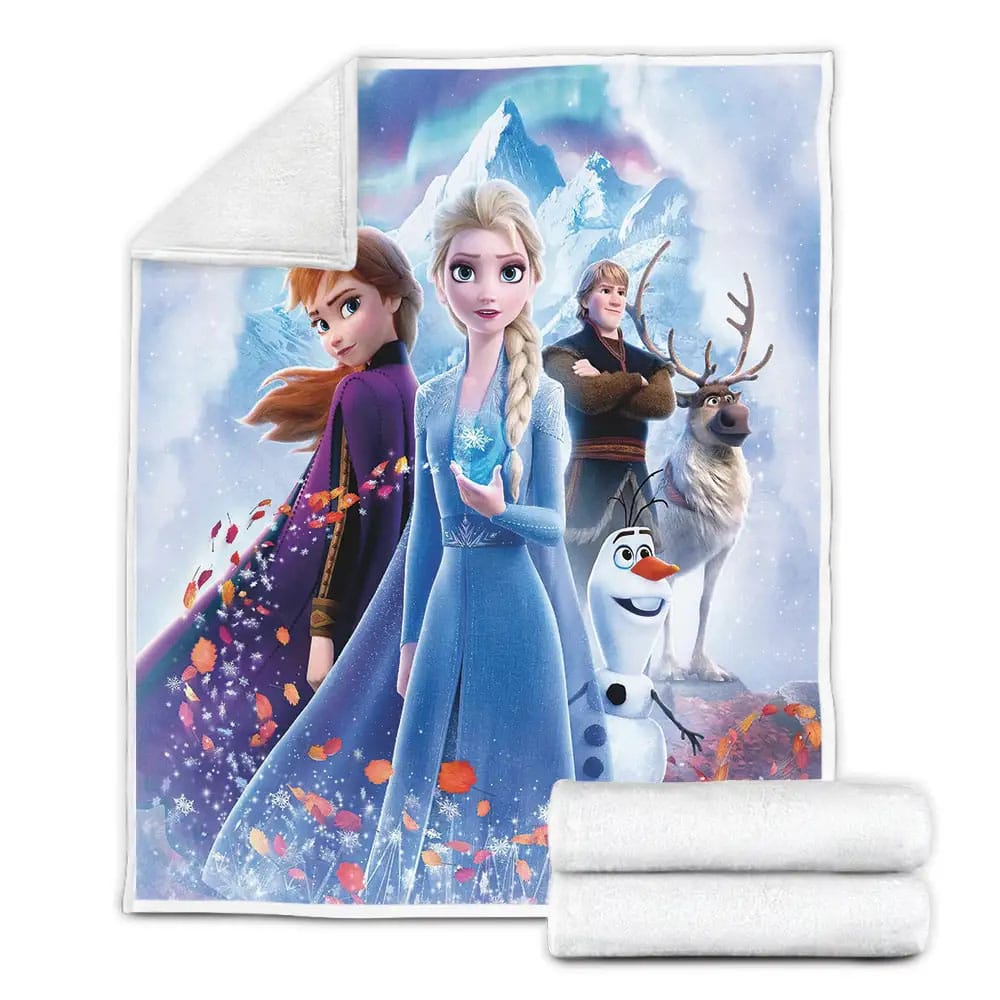 Frozen Anna Elsa Princess Fleece Blanket Gift For Christmas Thanksgiving Halloween