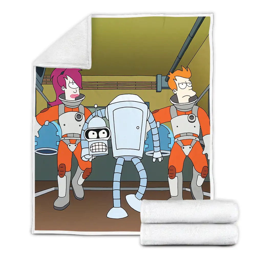 Futurama Humorous Bender Fleece Blanket Gift For Christmas Thanksgiving Halloween