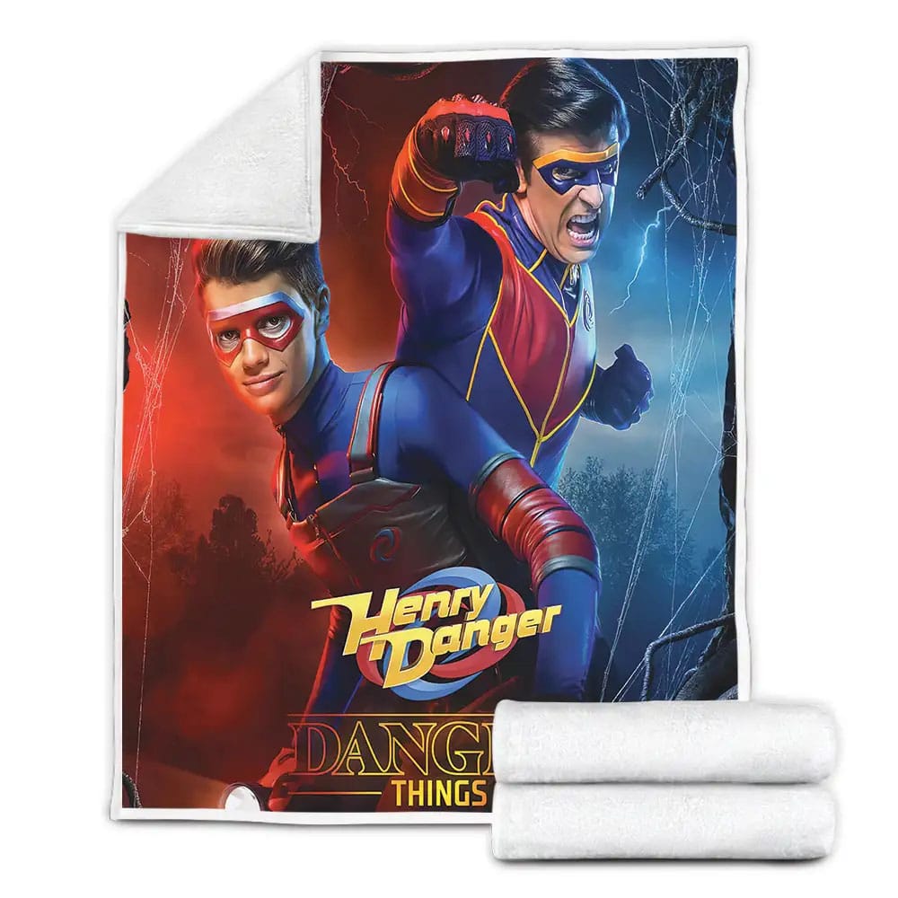 Henry Danger Movie Poster Fleece Blanket Gift For Christmas Thanksgiving Halloween