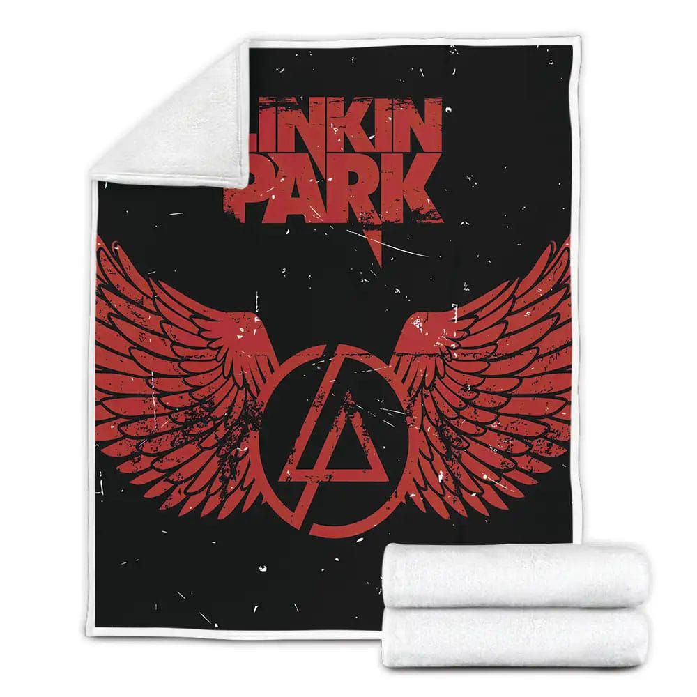 Linkin Park Wings Symbol Fleece Blanket Gift For Christmas Thanksgiving Halloween