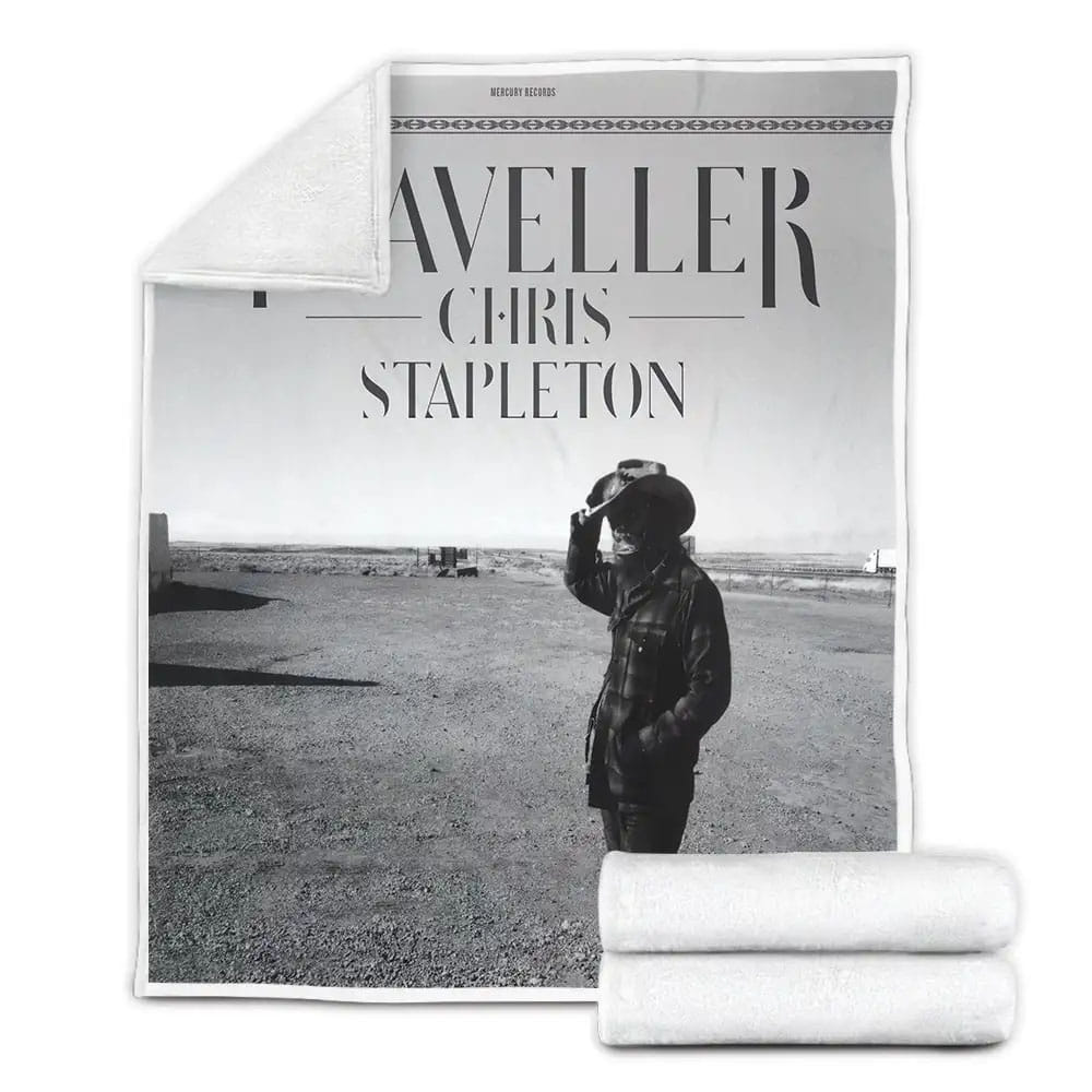 Chris Stapleton Traveller Fleece Blanket Gift For Christmas Thanksgiving Halloween