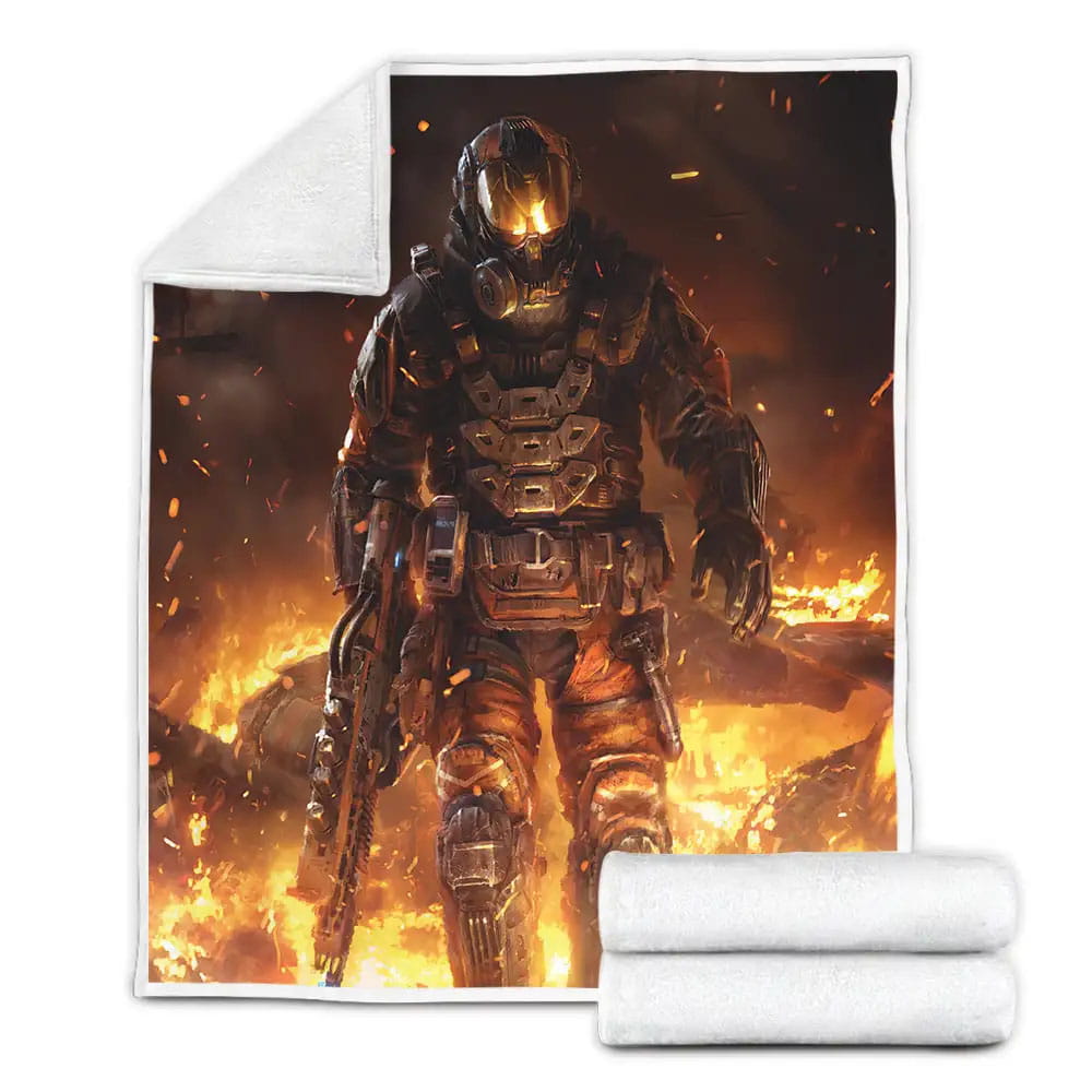 Call Of Duty Modern Equipment Wallpaper Fleece Blanket Gift For Wife Husband Besties