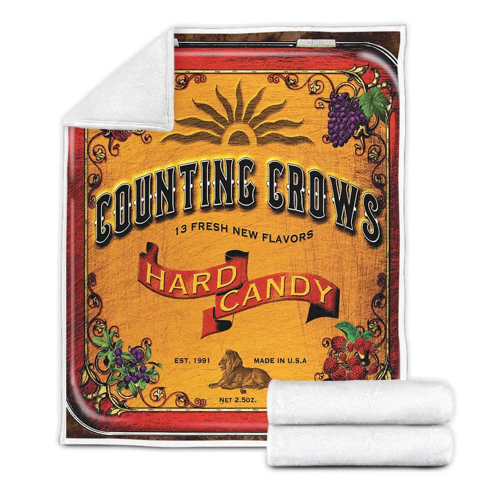 Counting Crows Hard Candy Fleece Blanket Gift For Christmas Thanksgiving Halloween