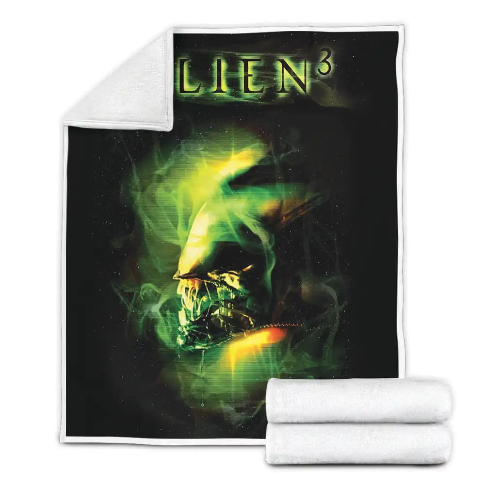 Alien Movie Poster Fleece Blanket Gift For Birthday Halloween Christmas Thanksgiving