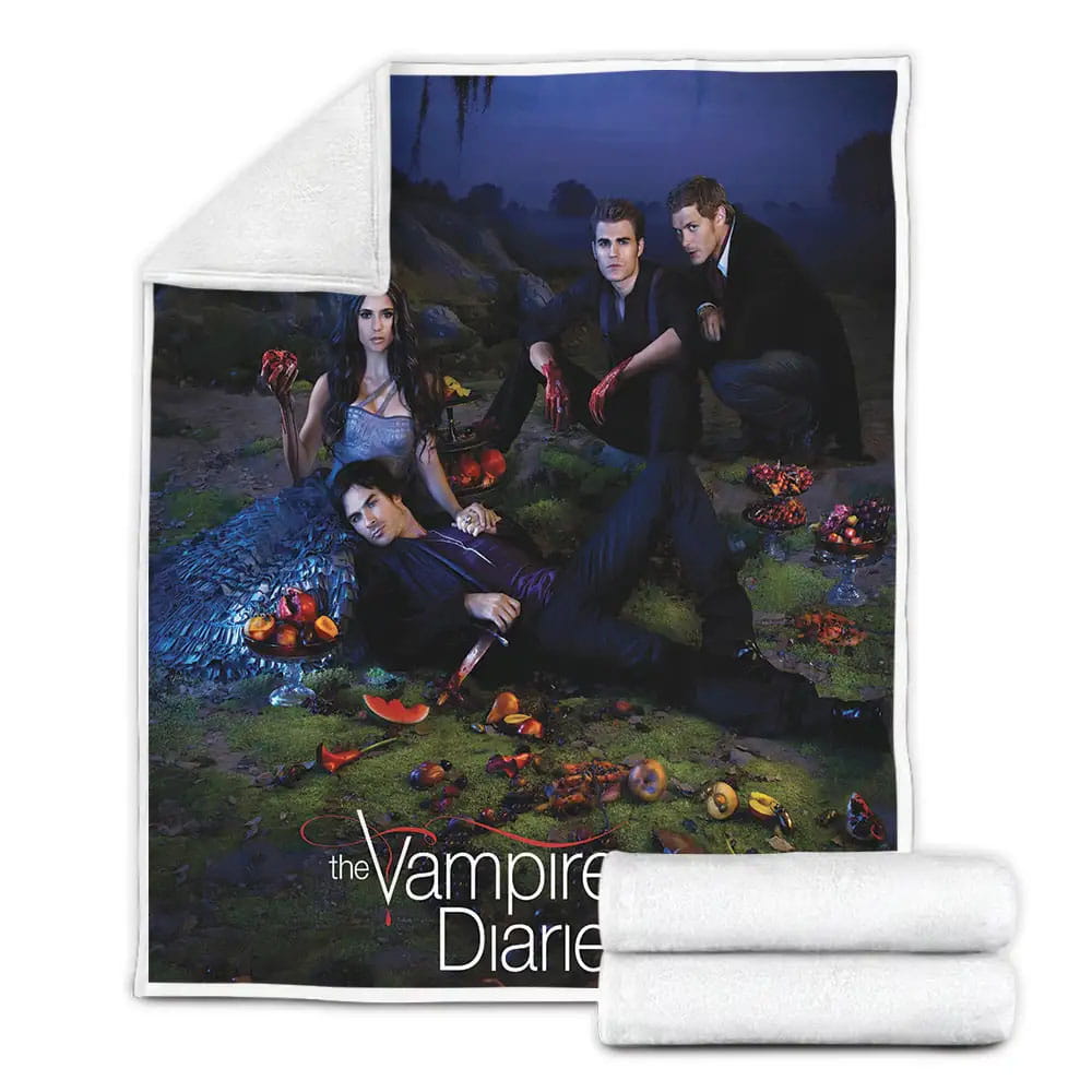 The Vampire Diaries Fleece Blanket Gift For Birthday Halloween Christmas Thanksgiving