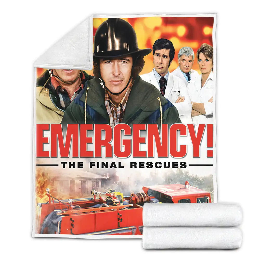 Emergency! The Final Rescues Movie Poster Fleece Blanket Gift For Wife Husband Besties