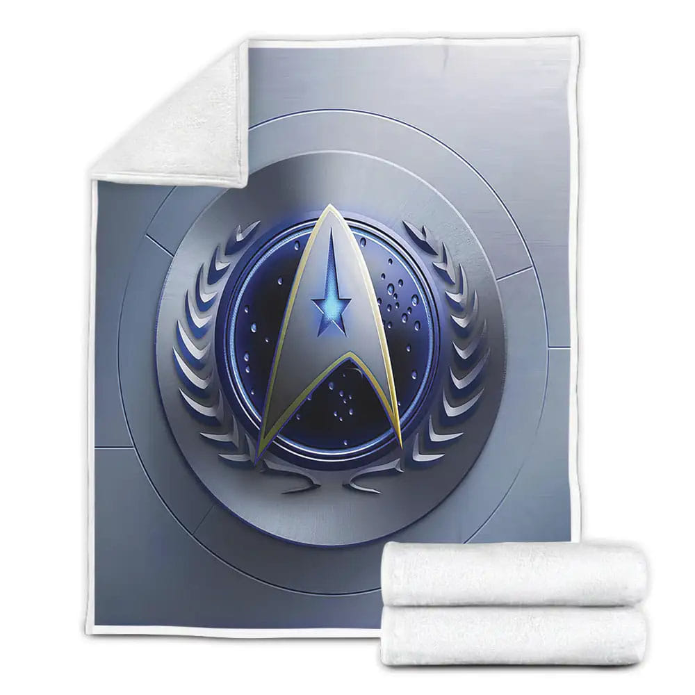 Star Trek Starfleet Emblem Fleece Blanket Gift For Christmas Thanksgiving Halloween