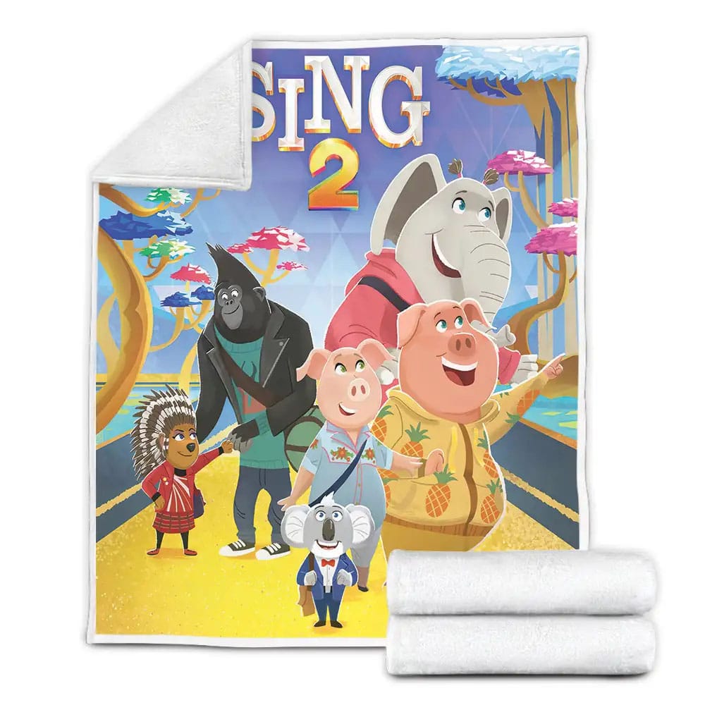 Sing 2 The Big Time Fleece Blanket Gift For Birthday Halloween Christmas Thanksgiving