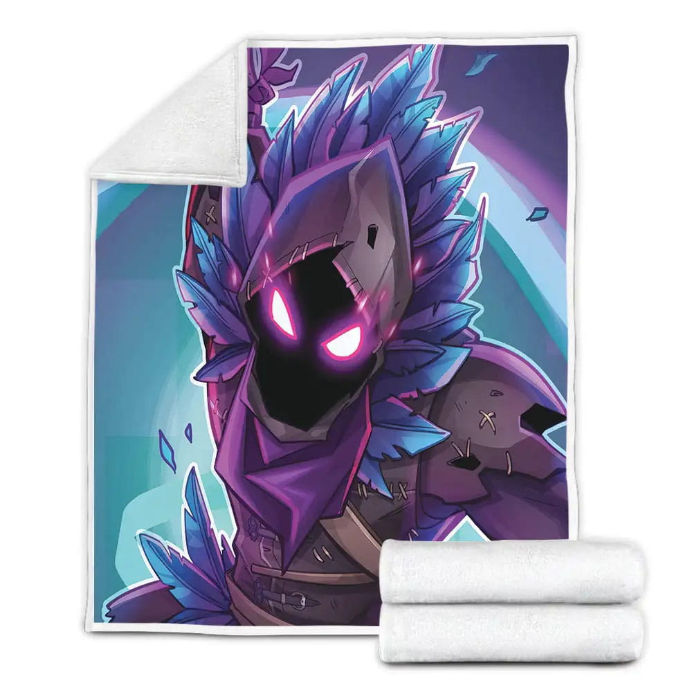 Fortnite Raven Skin Fleece Blanket Gift For Birthday Halloween Christmas Thanksgiving