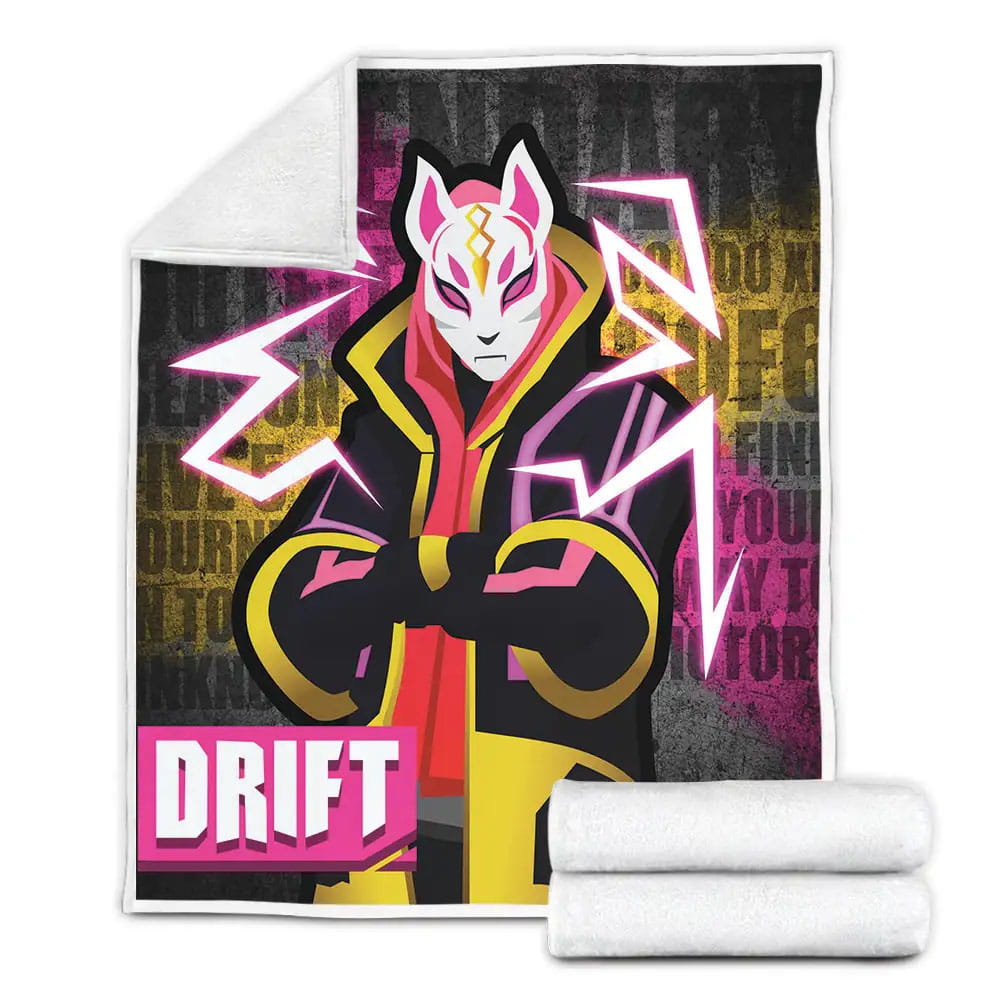Fortnite Drift Glow Fleece Blanket Gift For Birthday Halloween Christmas Thanksgiving
