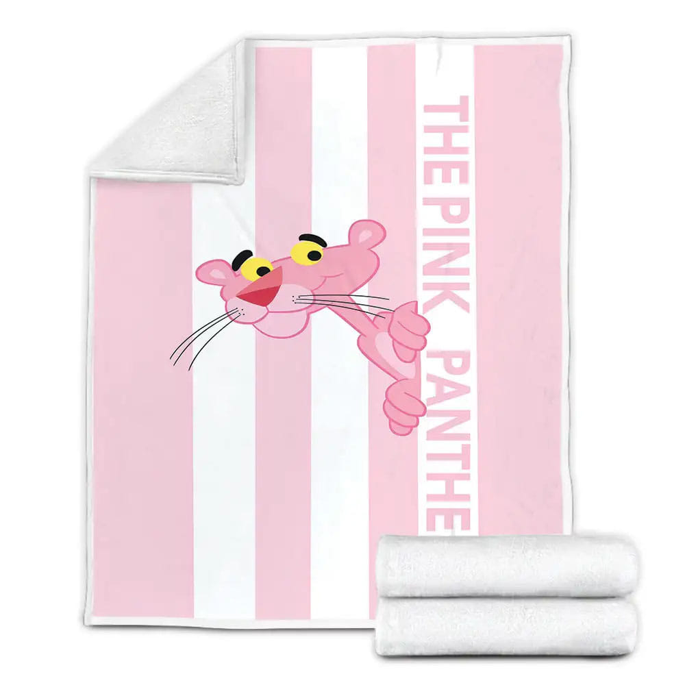 Cartoon Movies The Pink Panther Show D 3D Fleece Blanket Gift For Wife Husband Besties