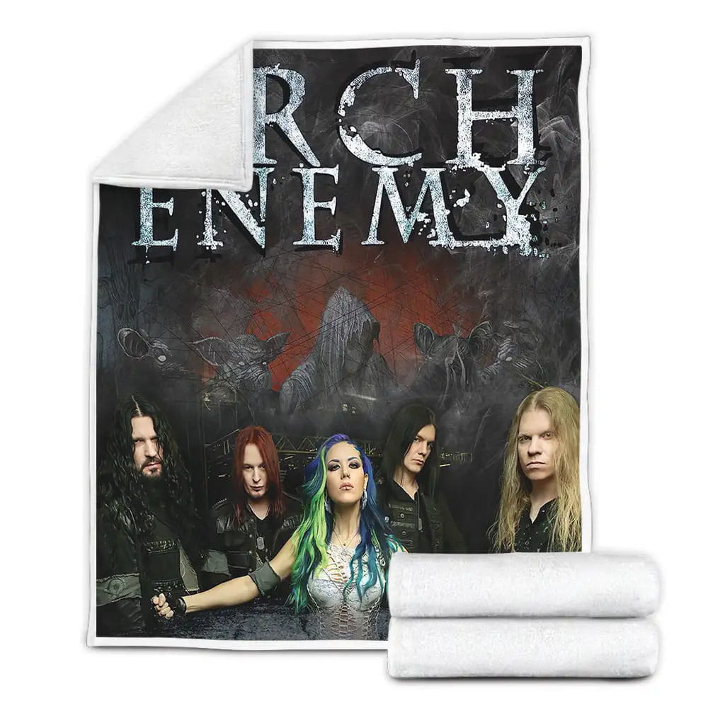 Arch Enemy Band Art Fleece Blanket Gift For Birthday Halloween Christmas Thanksgiving