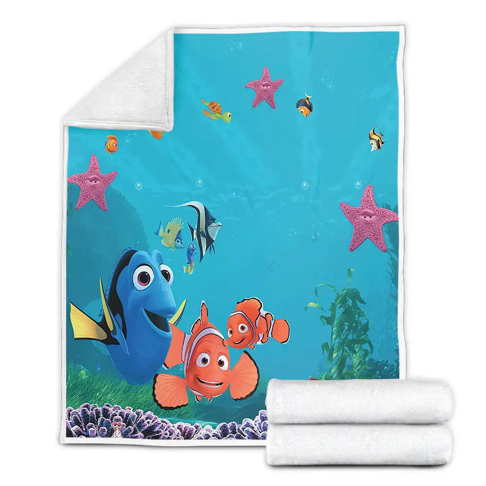 Disney Finding Nemo Fleece Blanket Gift For Birthday Halloween Christmas Thanksgiving