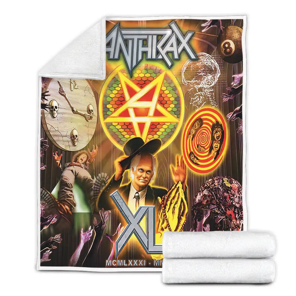 Anthrax Albums Compilation Fleece Blanket Gift For Christmas Thanksgiving Halloween