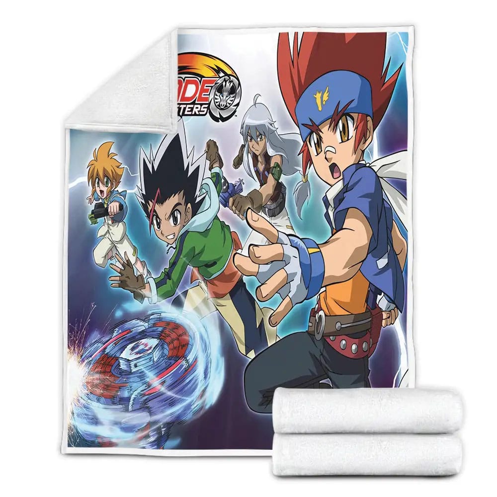 Cartoon Movies Beyblade 3D Fleece Blanket Gift For Christmas Thanksgiving Halloween