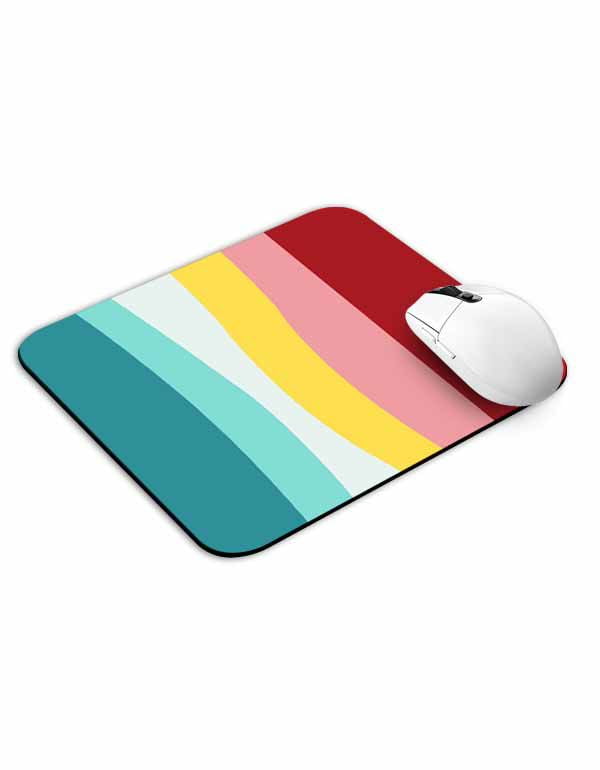 Allleftout Rainbow Blue Red Mouse Pad