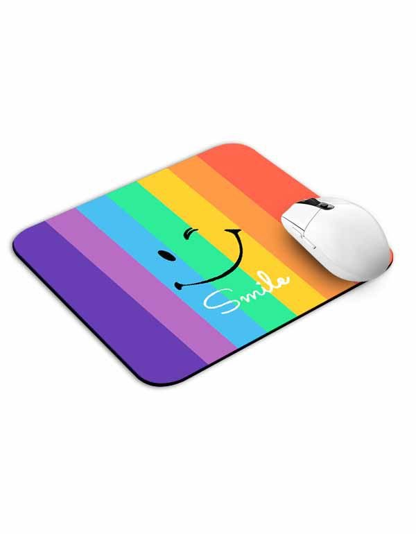 Allleftout Smile Rainbow Mouse Pad