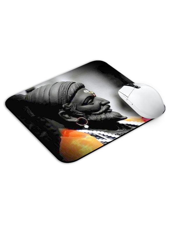 Allleftout Shivaji Sculpture Face Mouse Pad