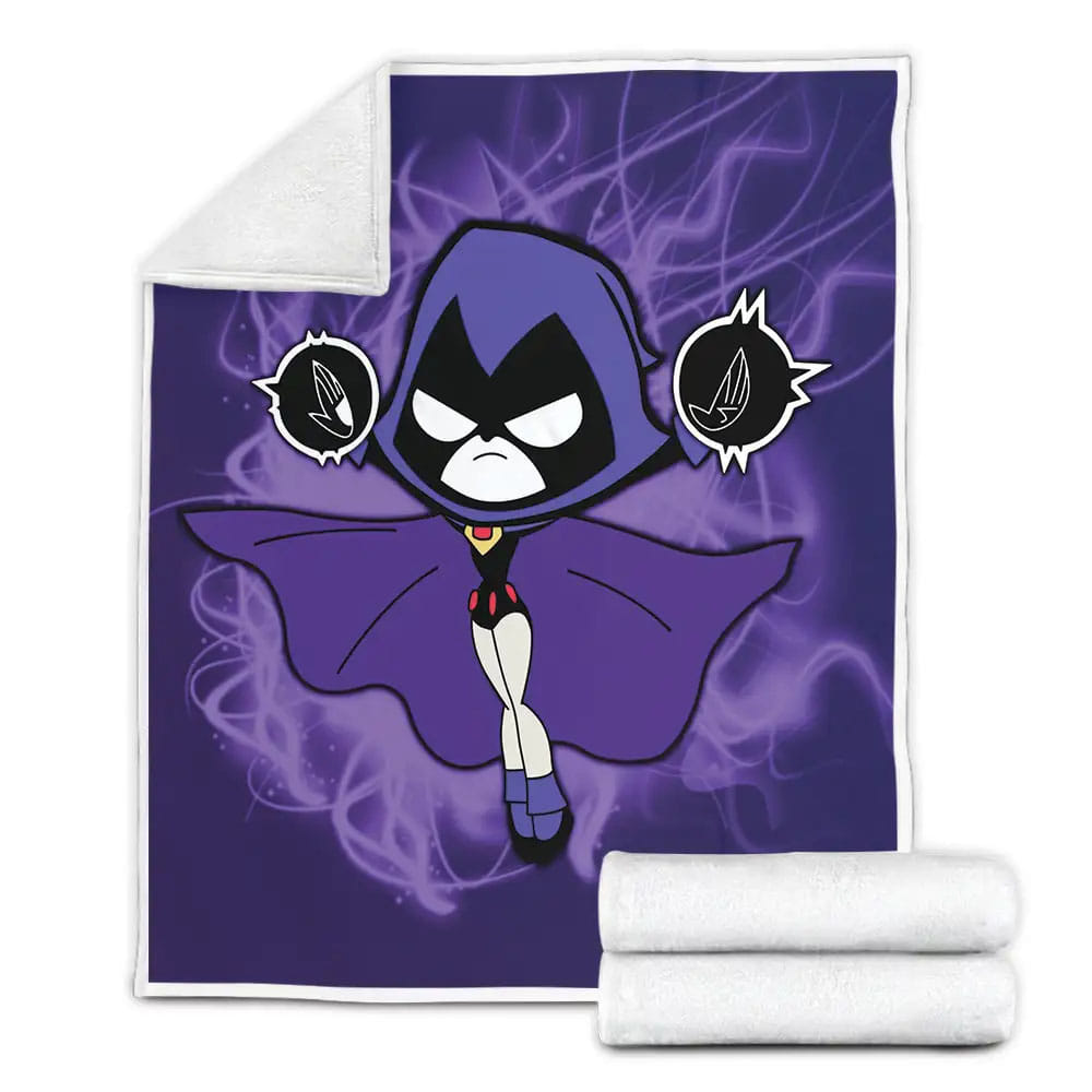 Teen Titans Go Raven Fleece Blanket Gift For Birthday Halloween Christmas Thanksgiving