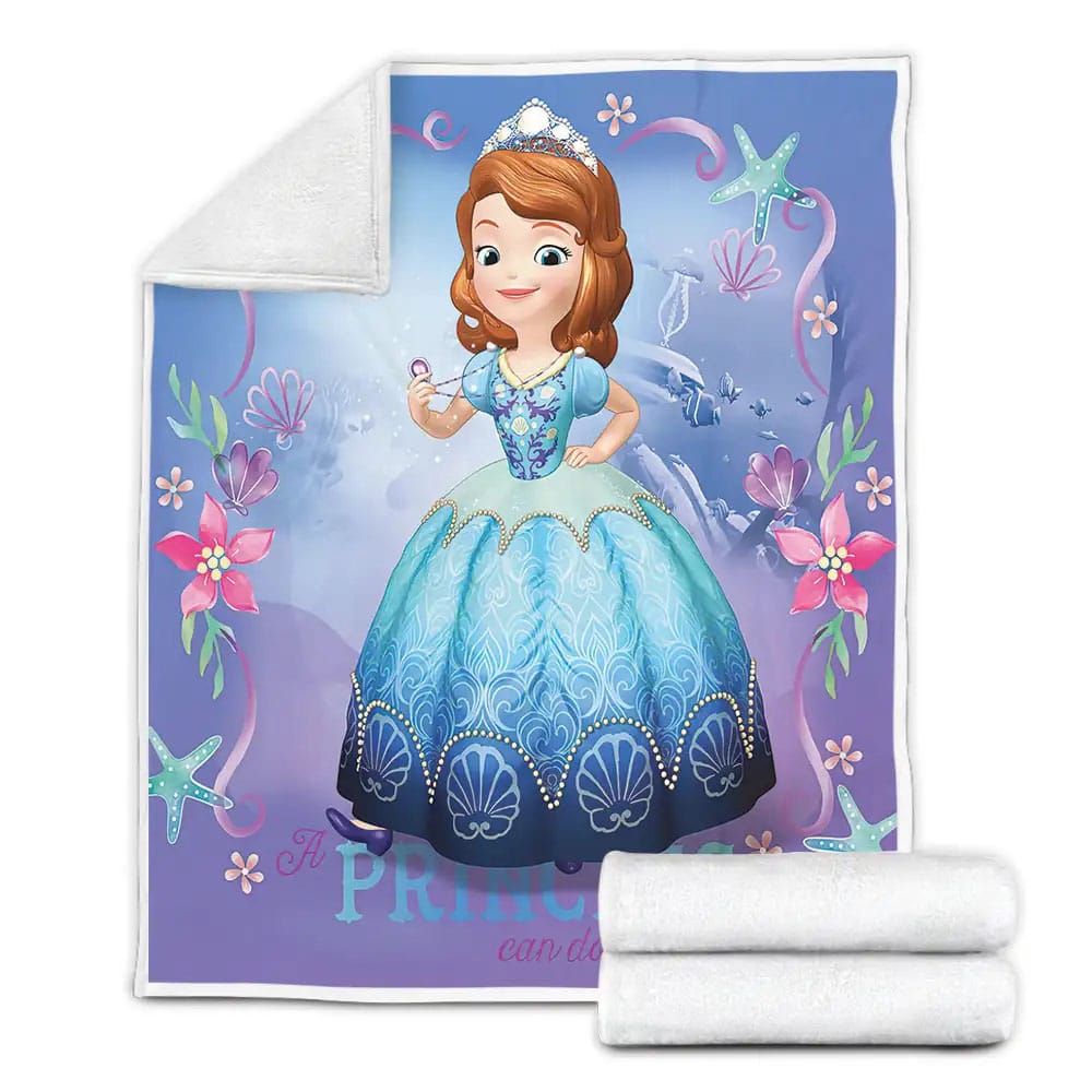 Sofia The First A Princess Can Do Anything Fleece Blanket Gift For Wife Husband Besties