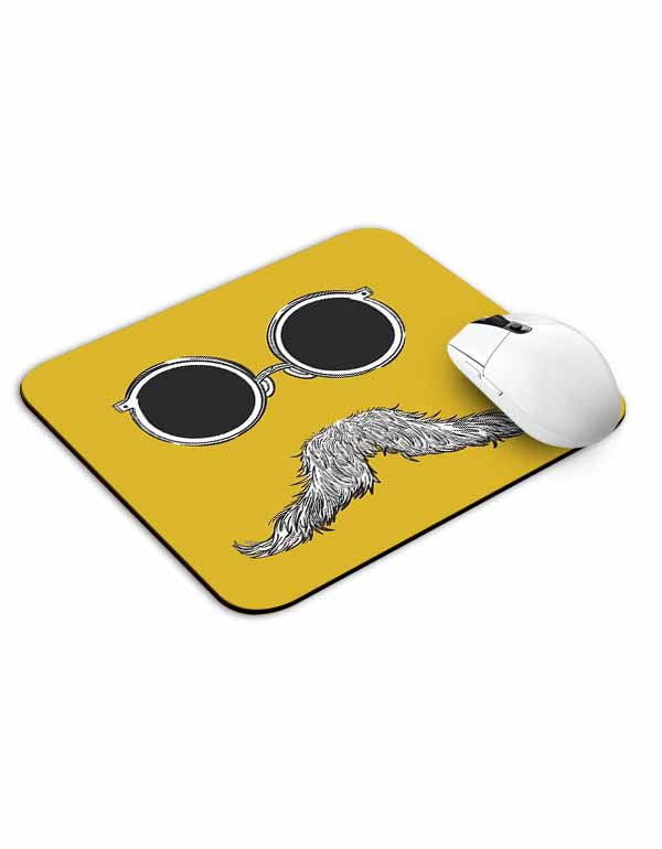 Allleftout Shady Moustache Mouse Pad