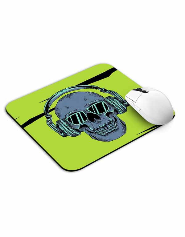 Allleftout Skull Headphone Neon Mouse Pad