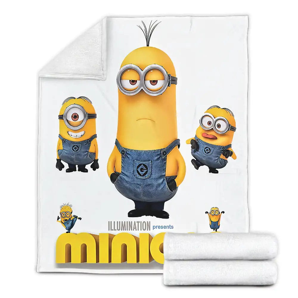 Minions Kevin Poster Fleece Blanket Gift For Birthday Halloween Christmas Thanksgiving