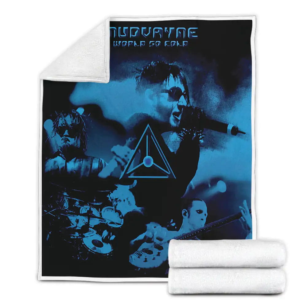 Mudvayne Band World Go Cold Fleece Blanket Gift For Christmas Thanksgiving Halloween