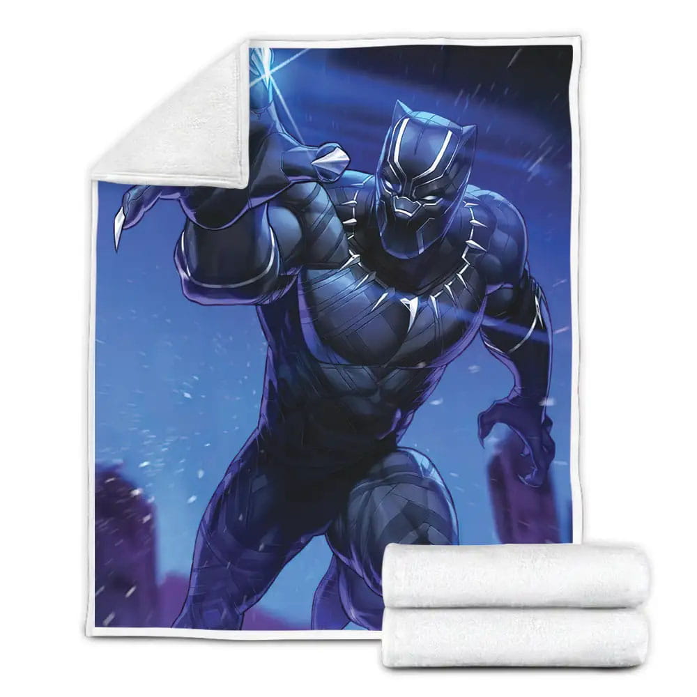 Marvel Black Panther Fleece Blanket Gift For Birthday Halloween Christmas Thanksgiving