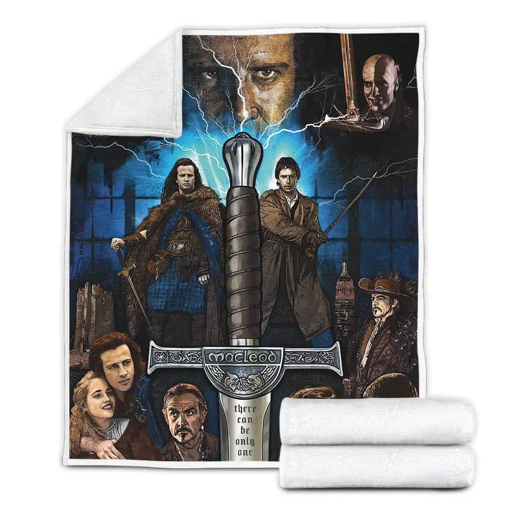 Highlander Movie Poster Art Fleece Blanket Gift For Christmas Thanksgiving Halloween
