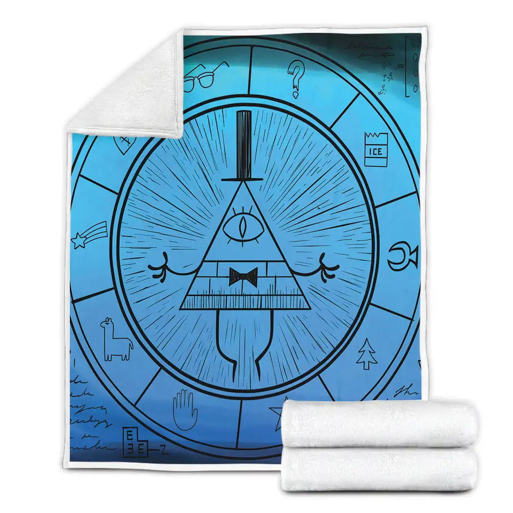 Gravity Falls Cool Bill Cipher Inside Mystery Circle Fleece Blanket Perfect 