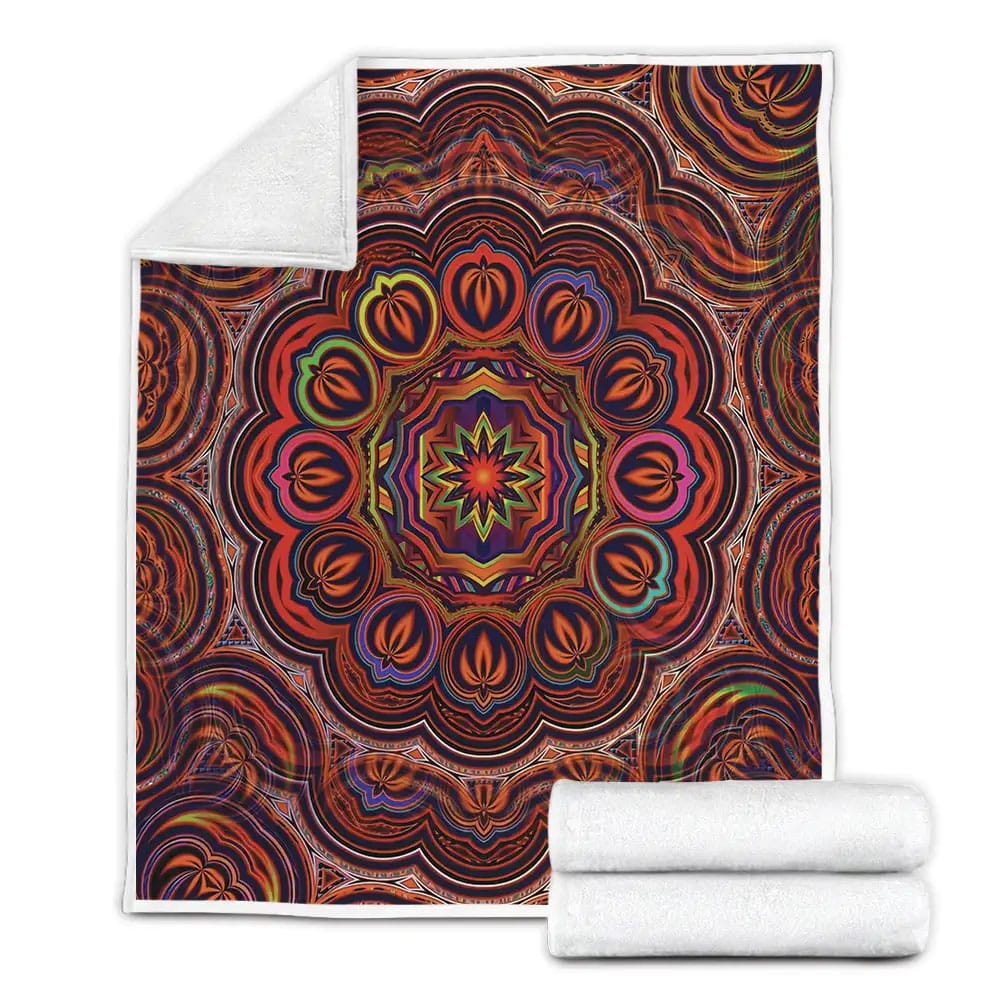 Hippie Flower Pattern Perfect Gifts For Hippie Gifts Fleece Blanket Perfect 