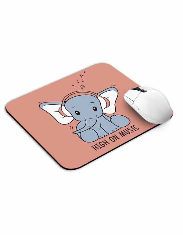 Allleftout Music Elephant Mouse Pad