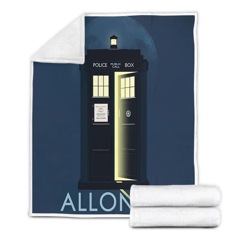 Doctor Who The Tardis Key Art Illustration Fleece Blanket Gift For Wife Husband Besties