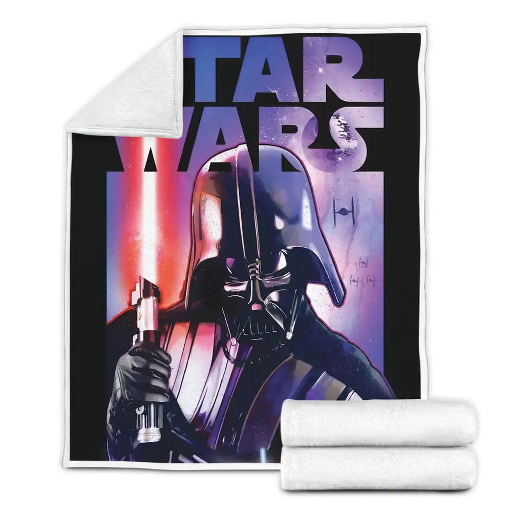 Darth Vader With His Lightsaber In Star Wars Posters Fleece Blanket Perfect 