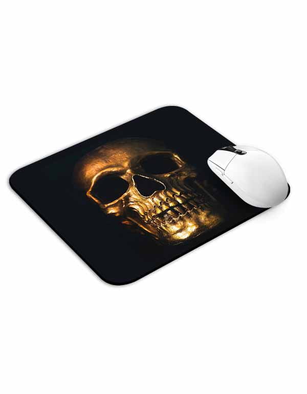 Allleftout Golden Skull Mouse Pad
