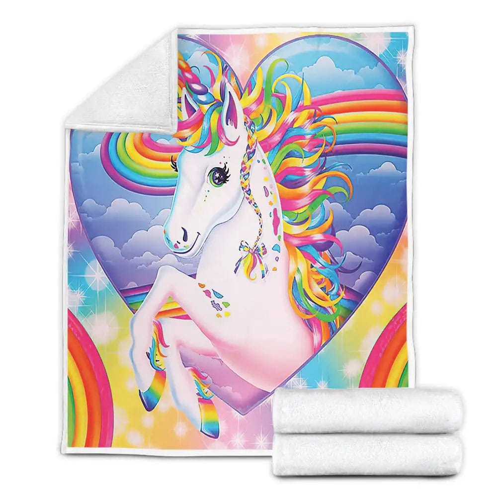 Unicorn Queen Rainbow Fleece Blanket Gift For Birthday Halloween Christmas Thanksgiving