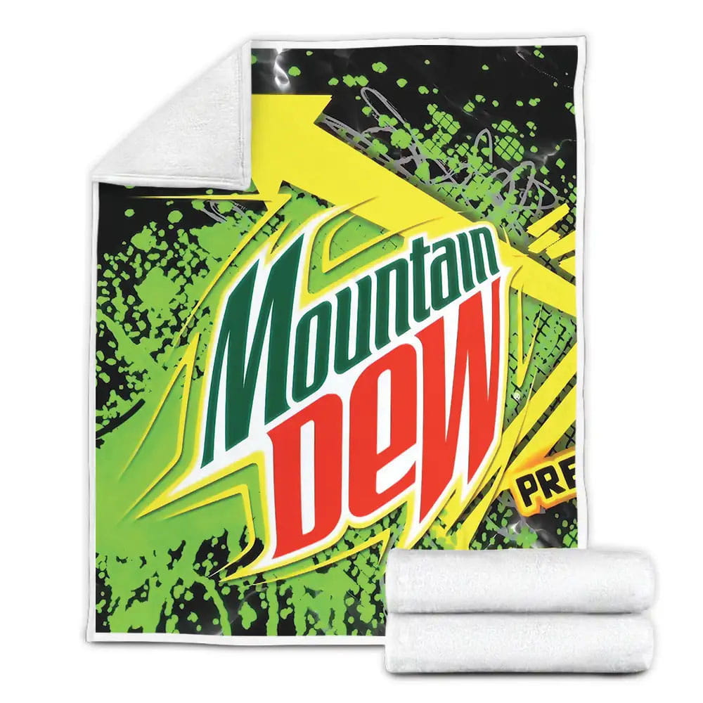 Mountain Dew Presents Fleece Blanket Gift For Birthday Halloween Christmas Thanksgiving