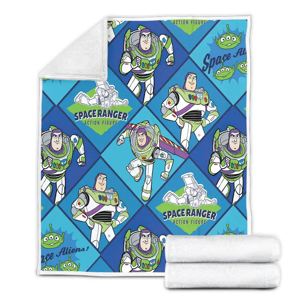 Toy Story Space Ranger Buzz Lightyear Theme Fleece Blanket Gift For Wife Husband Besties