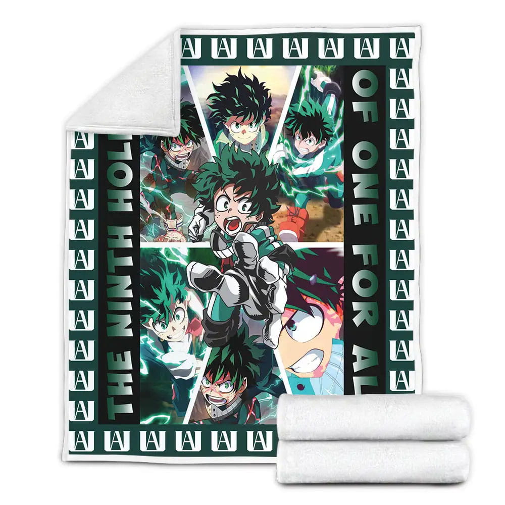 My Hero Academia Deku Fleece Blanket Gift For Birthday Halloween Christmas Thanksgiving