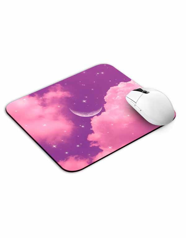 Allleftout Moon In Pink Sky Mouse Pad